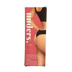 Unders by‎ Proof Period Underwear Thong - Light Absorbency - XL - Black